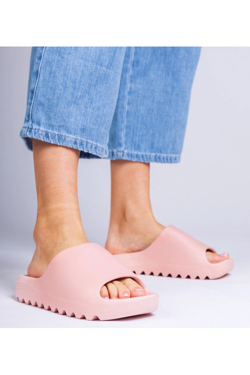 Rožinės guminės moteriškos šlepetės...