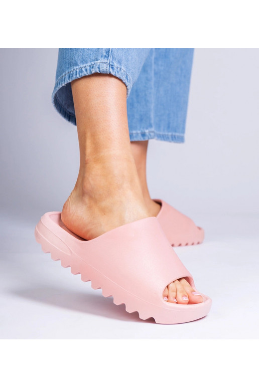 Rožinės guminės moteriškos šlepetės...