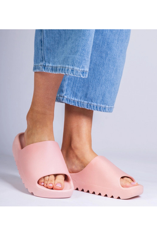 Rožinės guminės moteriškos šlepetės...