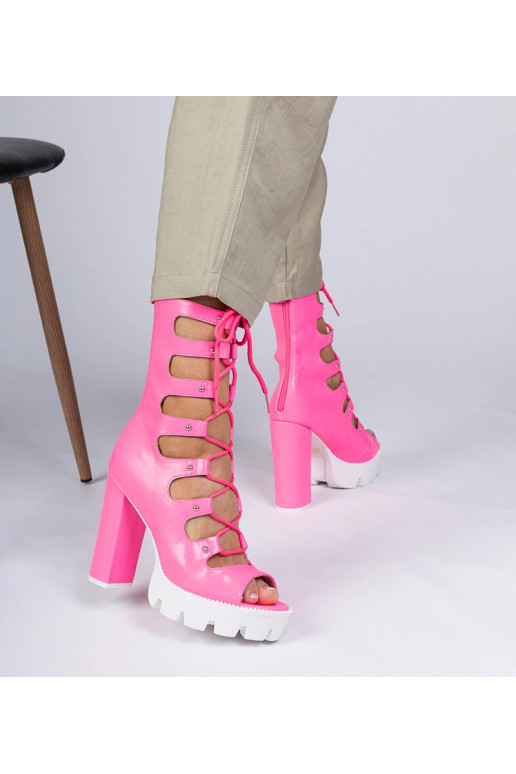 Rožiniai moteriški ilgaauliai ant...