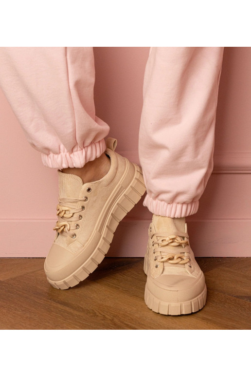 Smėlio spalvos moteriški sportiniai...