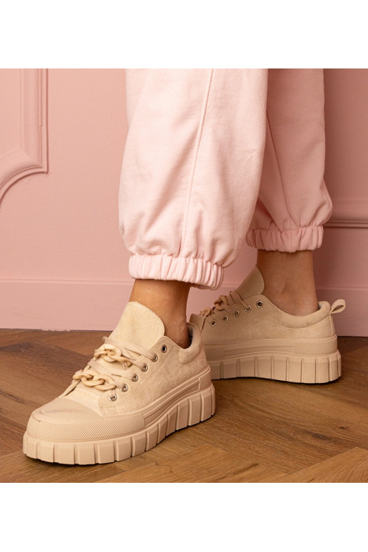 Smėlio spalvos moteriški sportiniai...