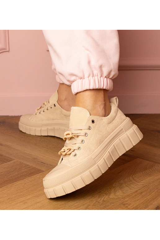 Smėlio spalvos moteriški sportiniai...