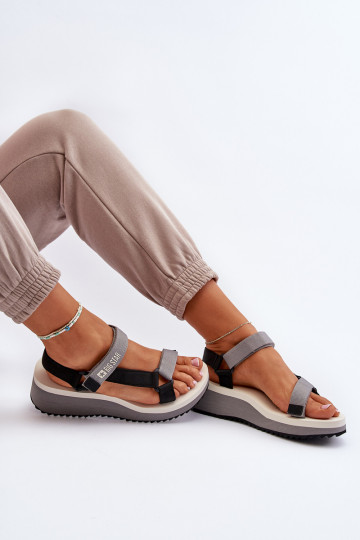 Moteriškos basutės su platforma I Koturnie Big Star NN274A054 pilkos spalvos 2