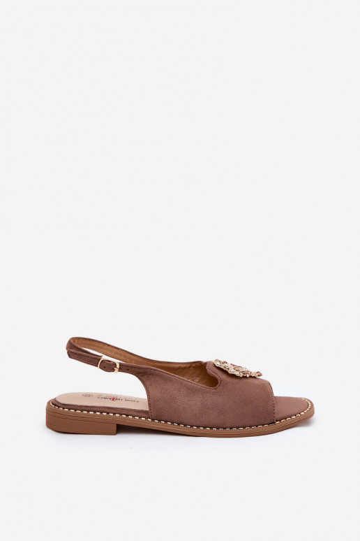 Moteriškos basutės Su puošniais su širdelėmism S.Barski KV27-018 smėlio spalvos