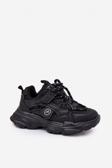 Sneakers modelio batai Vaikiški su platforma juodos spalvos Hanomess
