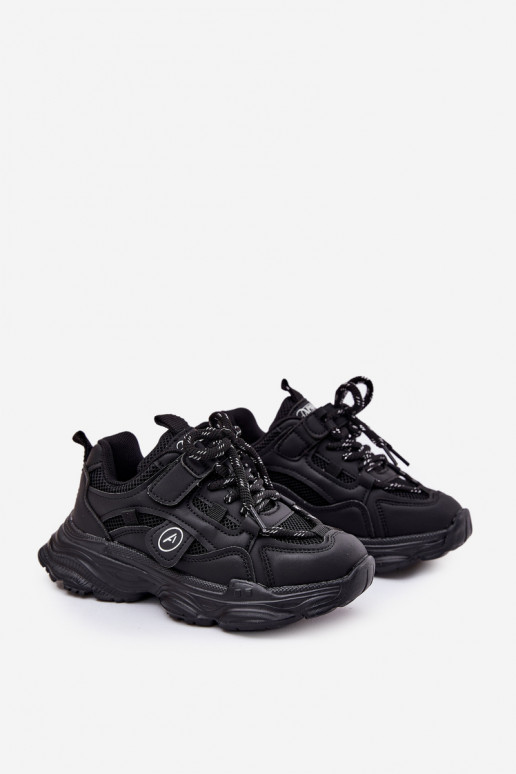 Sneakers modelio batai Vaikiški su platforma juodos spalvos Hanomess