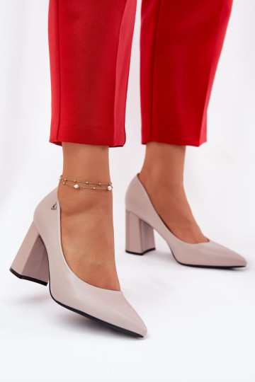 Elegantiško stiliaus Bateliai su kulniukais Vinceza 62220 pilkos spalvos