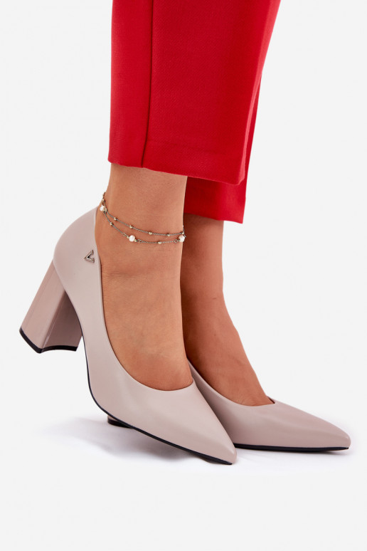 Elegantiško stiliaus Bateliai su kulniukais Vinceza 62220 pilkos spalvos