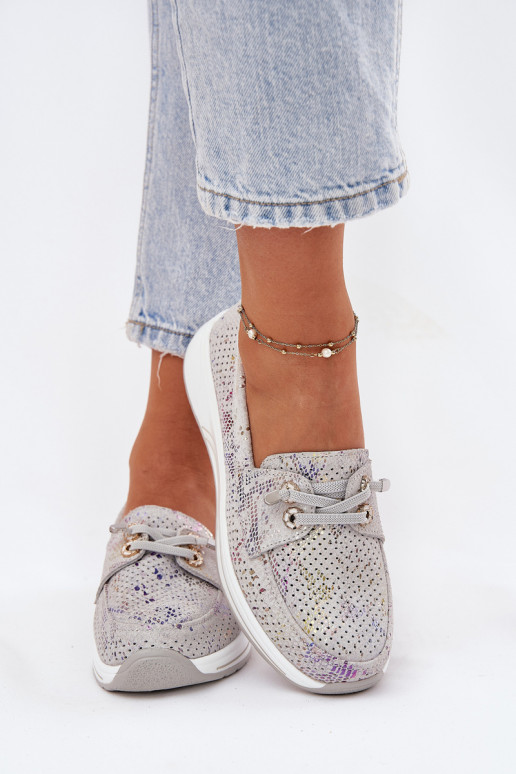 iš zomšos batai Pagaminta iš natūralios odos su platforma Artiker 56C2104 pilkos spalvos iš zomšos batai Pagaminta iš natūralios odos su platforma Artiker 56C2104 pilkos spalvos