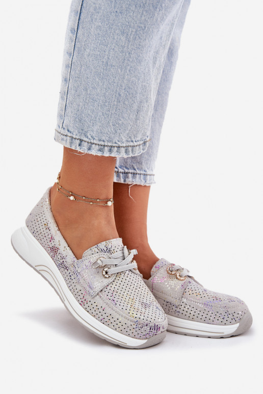 iš zomšos batai Pagaminta iš natūralios odos su platforma Artiker 56C2104 pilkos spalvos iš zomšos batai Pagaminta iš natūralios odos su platforma Artiker 56C2104 pilkos spalvos