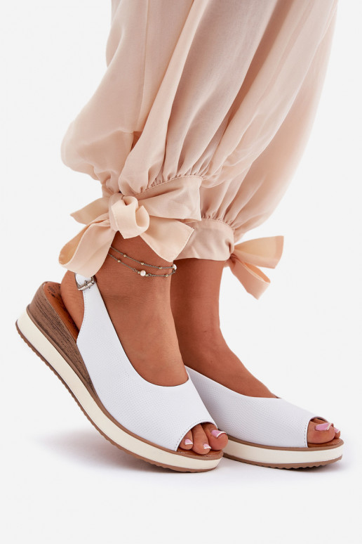 Oda Platforminės basutės Artiker 56C2317 baltos spalvos