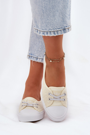 Sportbačiai Laisvalaikio bateliai Z Haftem Lee Cooper LCIN-25-31-3445L smėlio spalvos 2