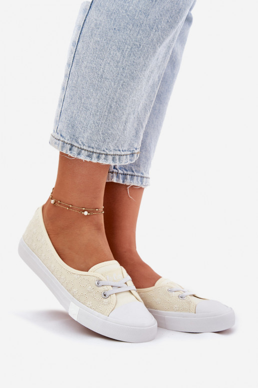 Sportbačiai Laisvalaikio bateliai Z Haftem Lee Cooper LCIN-25-31-3445L smėlio spalvos