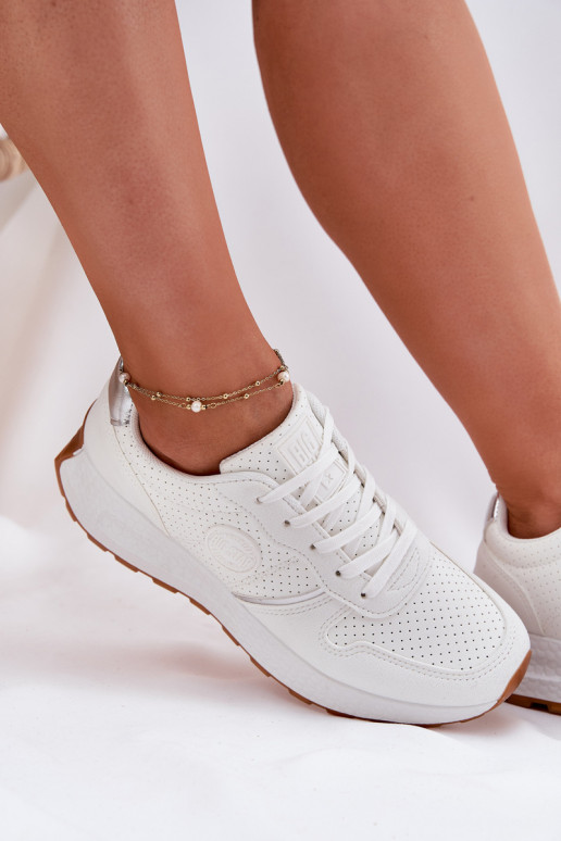 Sneakers modelio batai Moteriškas su platforma Big Star RR274487 Hi-Poly System baltos spalvos