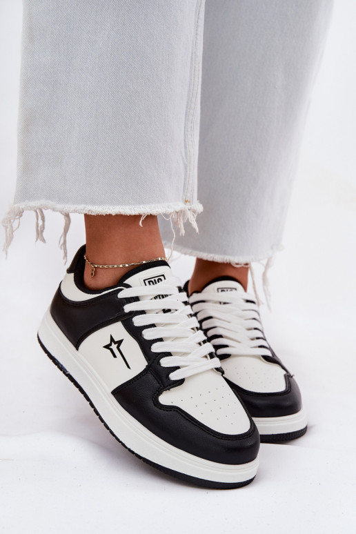 Sneakers modelio batai Moteriškas Big Star RR274A240 HI-POLY SYSTEM Baltos-juodos spalvos