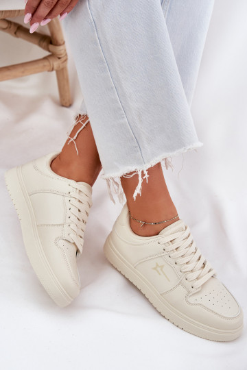 Moteriški sneakers tipo batai Big Star RR274A243 HI-POLY SYSTEM smėlio spalvos