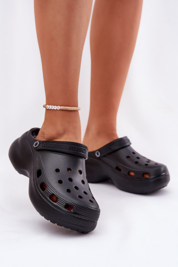 Lengvos šlepetės Moteriškos šlepetės su madingais masyviais padais Big Star RR274A118 juodos spalvos 2