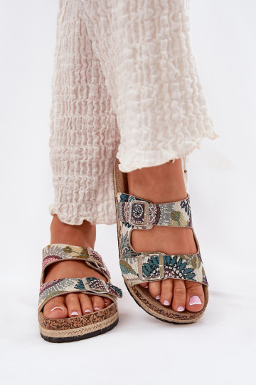 Raštuotas Moteriškos šlepetės su platforma su sagtimis Lee Cooper LCIN-25-35-3483L įvairių spalvų