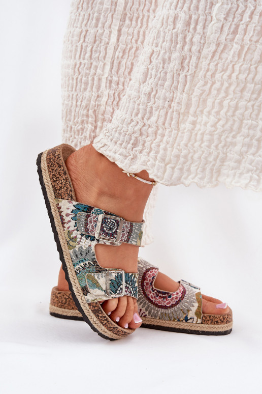 Raštuotas Moteriškos šlepetės su platforma su sagtimis Lee Cooper LCIN-25-35-3483L įvairių spalvų