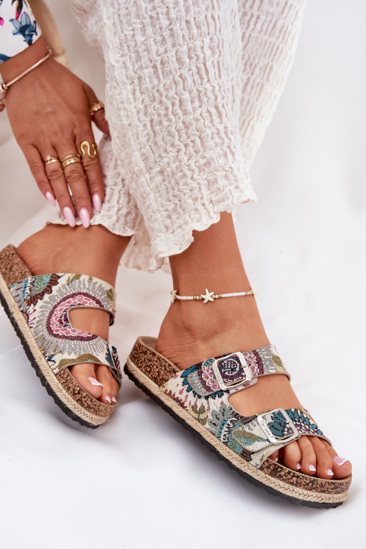 Raštuotas Moteriškos šlepetės su platforma su sagtimis Lee Cooper LCIN-25-35-3483L įvairių spalvų