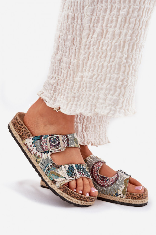 Raštuotas Moteriškos šlepetės su platforma su sagtimis Lee Cooper LCIN-25-35-3483L įvairių spalvų