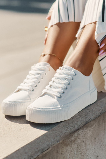 Moteriški balti laisvalaikio bateliai Big Star RR274405