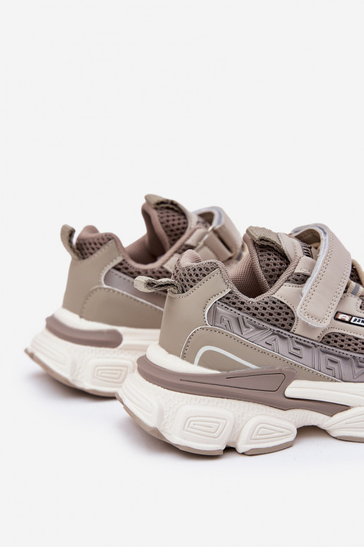 Sneakers modelio batai batai Vaikiški sportbačiai su lipniais užsegimais chaki spalvos Ronivelle