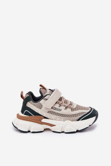 Sneakers modelio batai batai Vaikiški sportbačiai su lipniais užsegimais smėlio spalvos Ronivelle 2