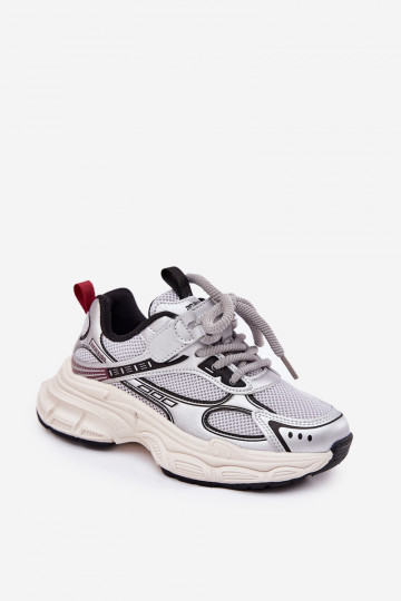 Sneakers modelio batai Vaikiški Ant storo pado sidabro spalvos Xairana
