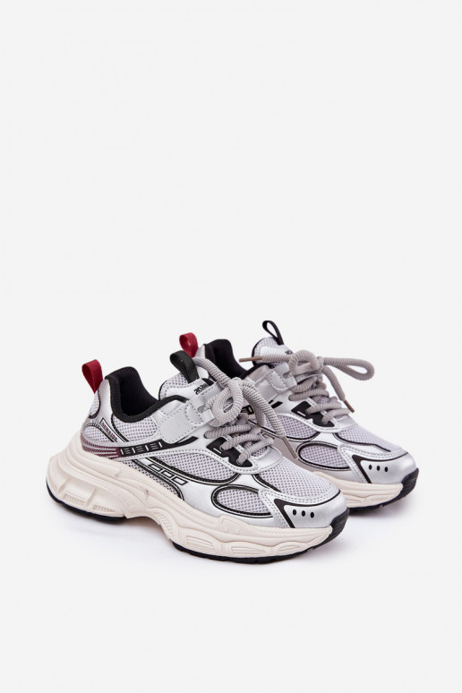 Sneakers modelio batai Vaikiški Ant storo pado sidabro spalvos Xairana