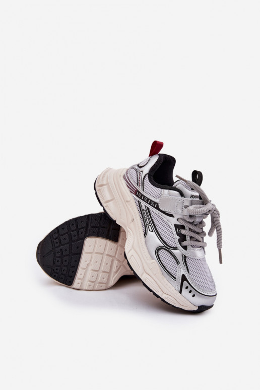 Sneakers modelio batai Vaikiški Ant storo pado sidabro spalvos Xairana