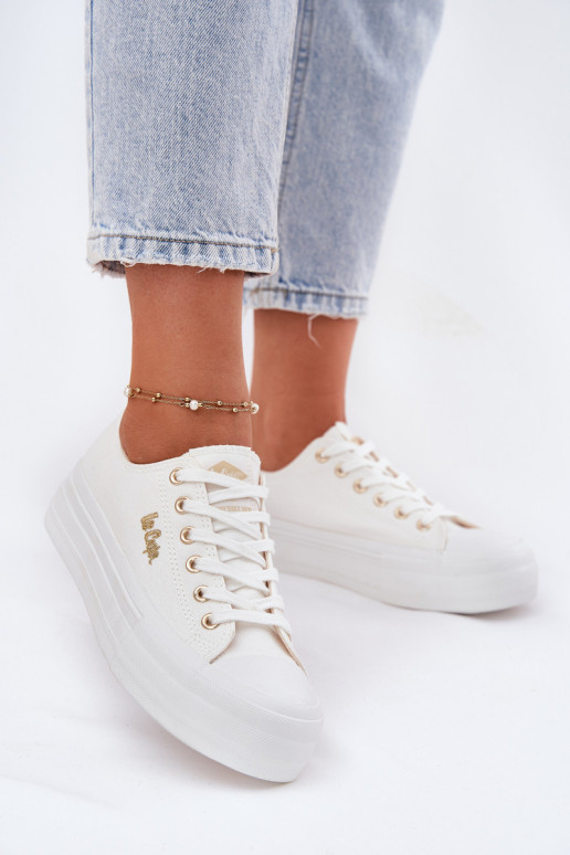 Laisvalaikio bateliai su platforma Lee Cooper LCIN-25-02-3289 baltos spalvos Laisvalaikio bateliai su platforma Lee Cooper LCIN-25-02-3289 baltos spalvos