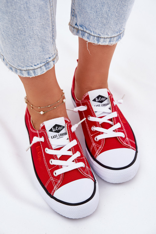 Laisvalaikio bateliai Lee Cooper LCIN-25-02-3298L raudonos spalvos  Laisvalaikio bateliai Lee Cooper LCIN-25-02-3298L raudonos spalvos