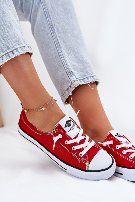 Laisvalaikio bateliai Lee Cooper LCIN-25-02-3298L raudonos spalvos  Laisvalaikio bateliai Lee Cooper LCIN-25-02-3298L raudonos spalvos