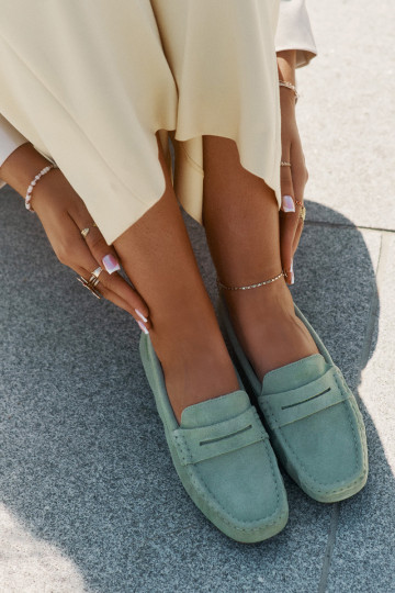 Zomšiniai mokasinai Big Star RR274945 žalios spalvos