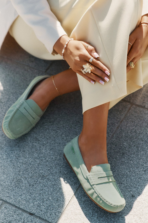 Zomšiniai mokasinai Big Star RR274945 žalios spalvos Zomšiniai mokasinai Big Star RR274945 žalios spalvos