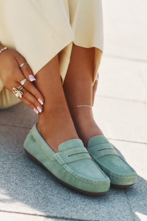 Zomšiniai mokasinai Big Star RR274945 žalios spalvos Zomšiniai mokasinai Big Star RR274945 žalios spalvos