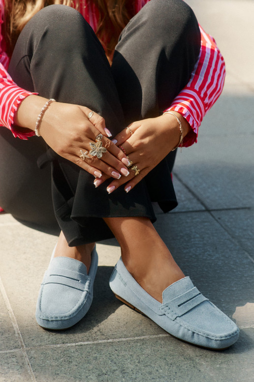 Zomšiniai mokasinai Big Star RR274943 mėlynos spalvos Zomšiniai mokasinai Big Star RR274943 mėlynos spalvos