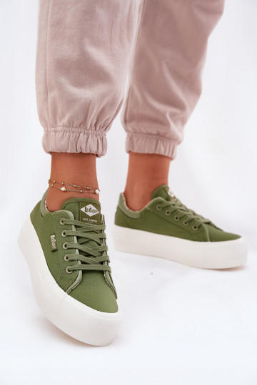 Laisvalaikio bateliai su platforma Lee Cooper LCIN-25-31-3449L žalios spalvos 2