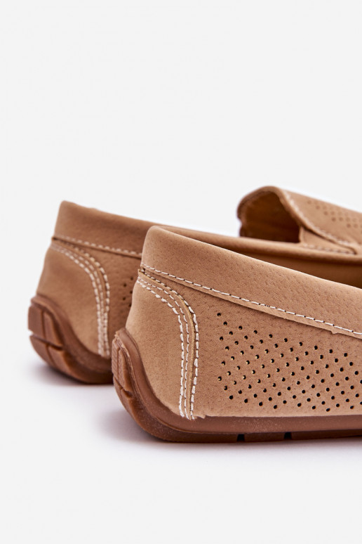 Vyriški Klasikiniai zomšiniai mokasinai smėlio spalvos Felixo