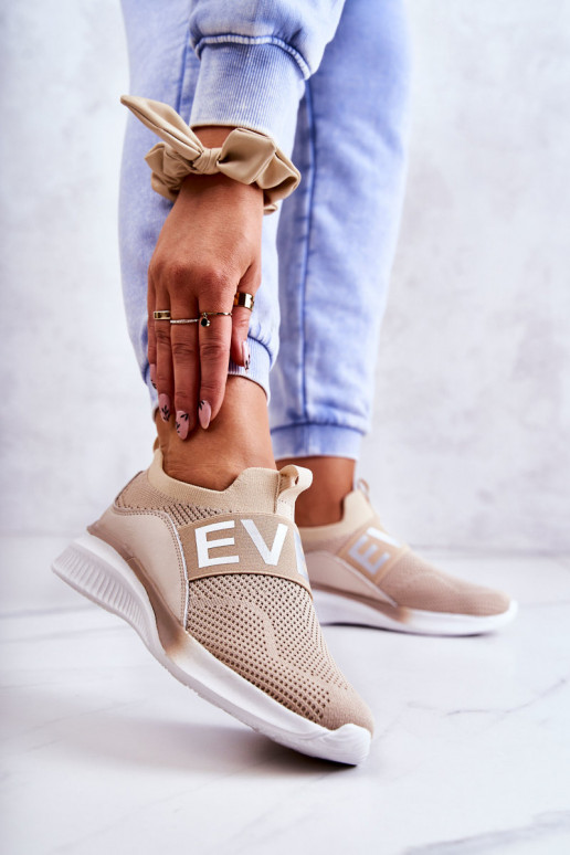 Moteriškas sportiniai bateliai Įsispiriamo modelio smėlio spalvos Lorane