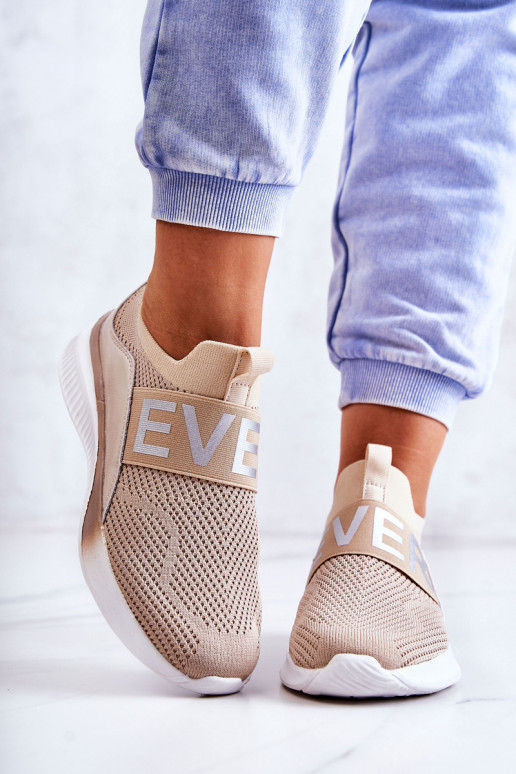 Moteriškas sportiniai bateliai Įsispiriamo modelio smėlio spalvos Lorane