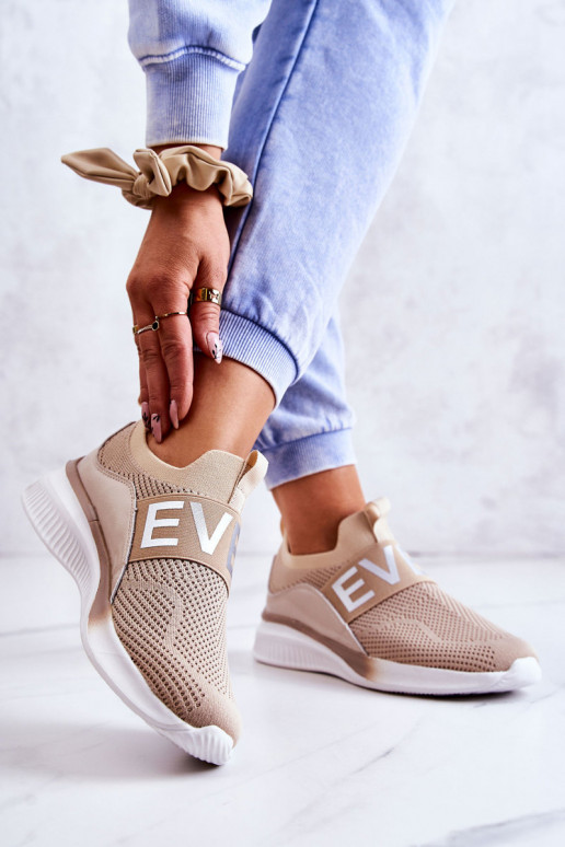 Moteriškas sportiniai bateliai Įsispiriamo modelio smėlio spalvos Lorane