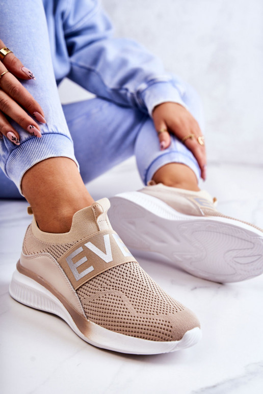 Moteriškas sportiniai bateliai Įsispiriamo modelio smėlio spalvos Lorane