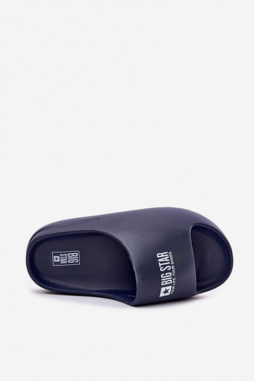 Lengvos šlepetės Šlepetės Vyriški Z Logo Big Star RR174A014 tamsiai mėlynos spalvos