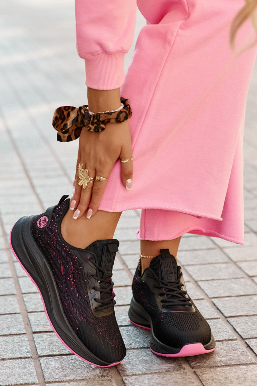 Sneaker tipo sportiniai bateliai su platforma Big Star RR274523 HI-POLY SYSTEM juodos spalvos