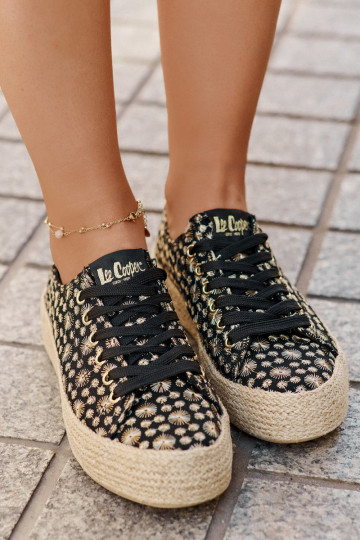 Raštuoti laisvalaikio bateliai su platforma Lee Cooper LCIN-25-08-3647L juodos spalvos 2