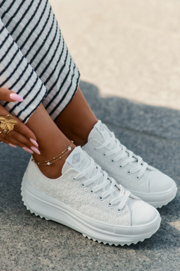 Laisvalaikio bateliai Z Haftem su platforma Lee Cooper LCIN-25-31-3465L baltos spalvos