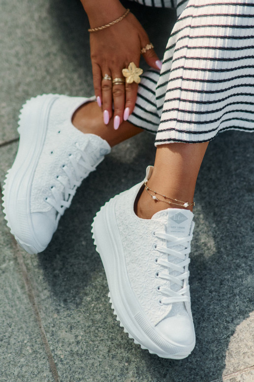 Laisvalaikio bateliai Z Haftem su platforma Lee Cooper LCIN-25-31-3465L baltos spalvos